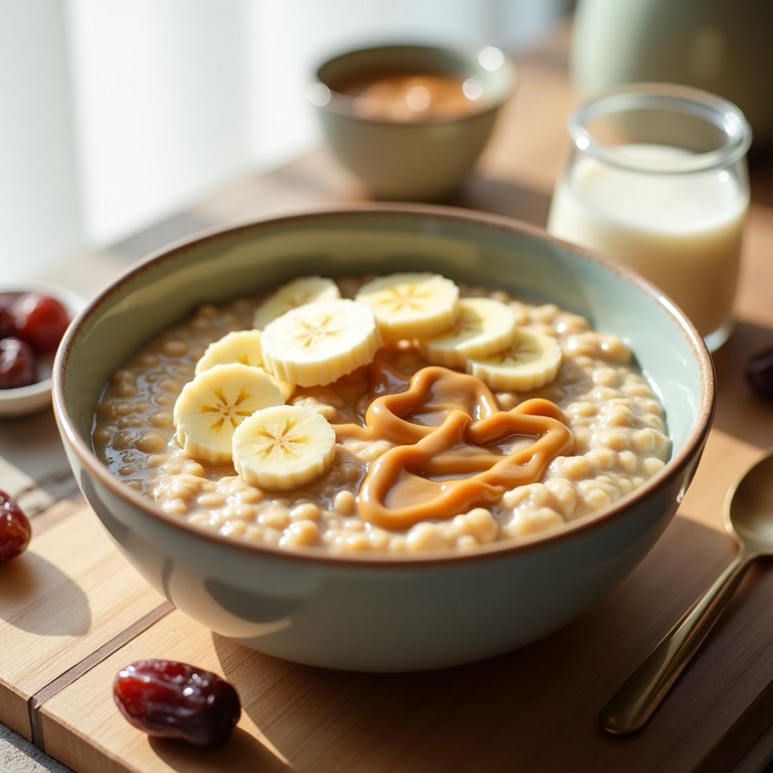 Overnight Oats with Banana & Peanut Butter